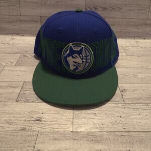 Minnesota Timberwolves Hat Snapback Cap Blue Green NBA Basketball